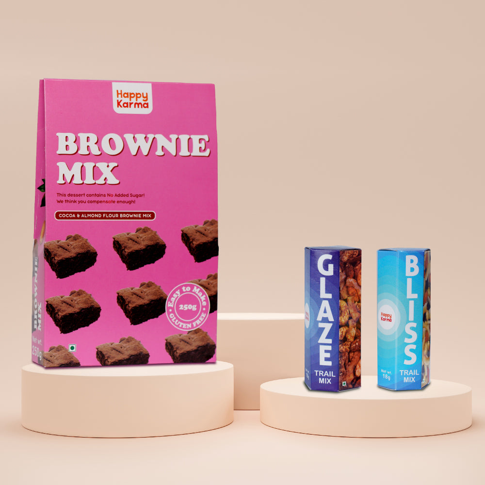 Almond Flour Brownie Mix+ Glaze Trail Mix+ Bliss Trail Mix