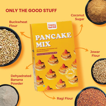 Happy Karma Pancake Mix | Buckwheat Banana | 300g - With free honey sachets